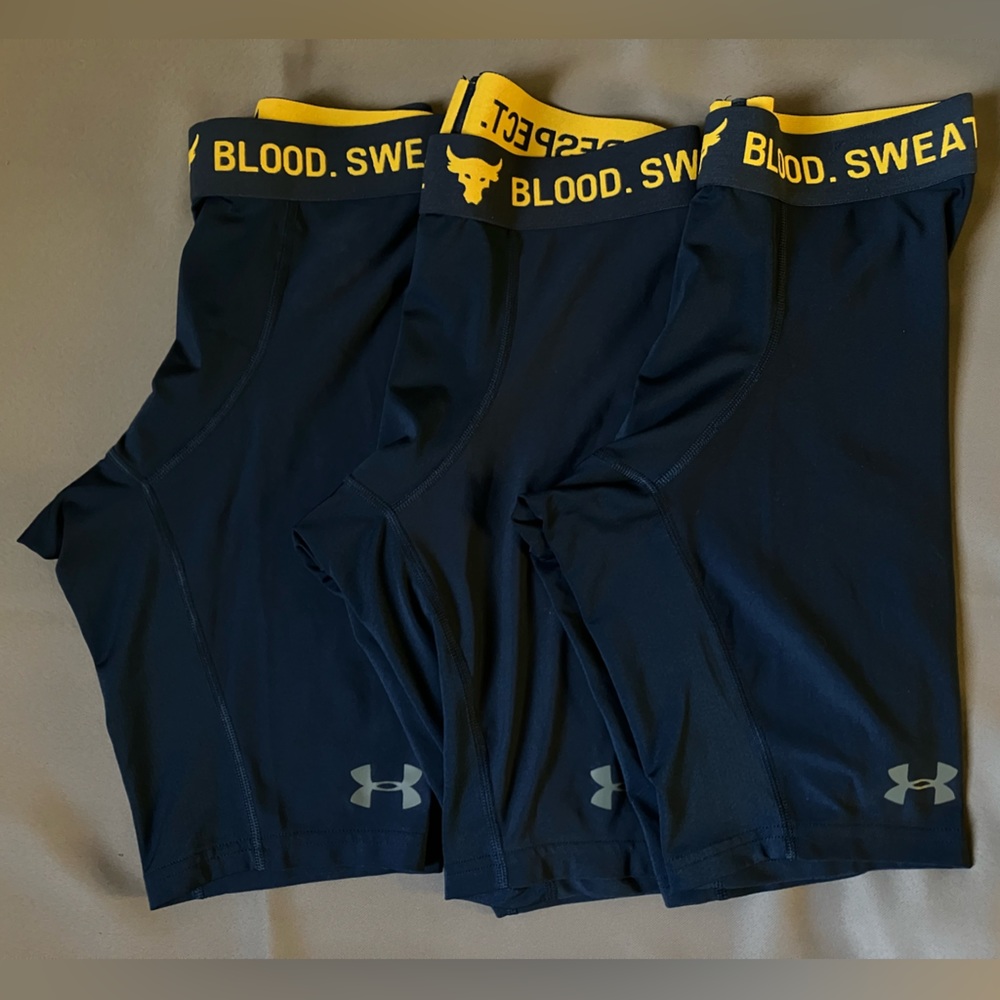 3 Project Rock Under Armour compression shorts